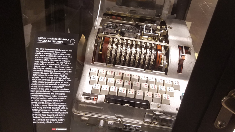 A cipher machine of a model used during the Cold War, introduced in 1956.